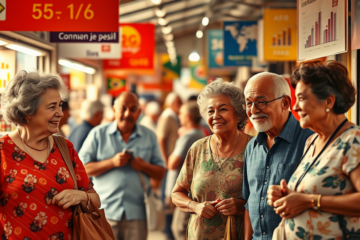 Infográfico sobre o impacto da economia prateada no consumo da população acima de 50 anos no Brasil.