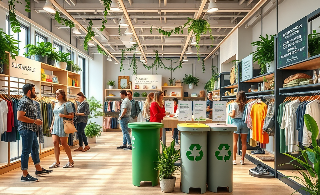 Imagem que ilustra a transformação do varejo brasileiro em relação aos consumidores conscientes sobre sustentabilidade.