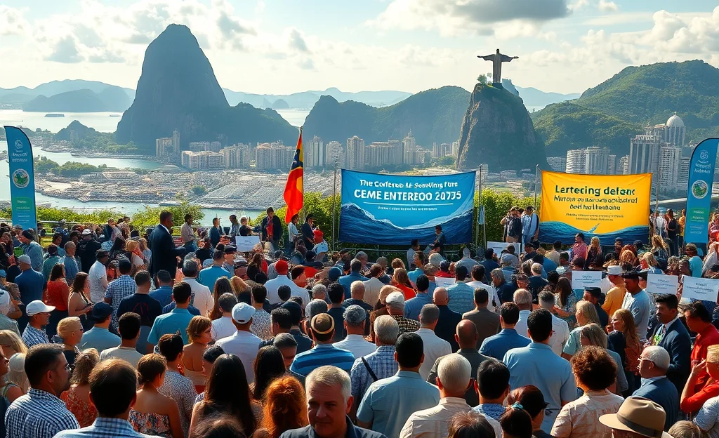 Imagem representativa da 3ª Conferência da Década da Ciência Oceânica, destacando a importância da sustentabilidade dos oceanos e a participação de diversos setores.