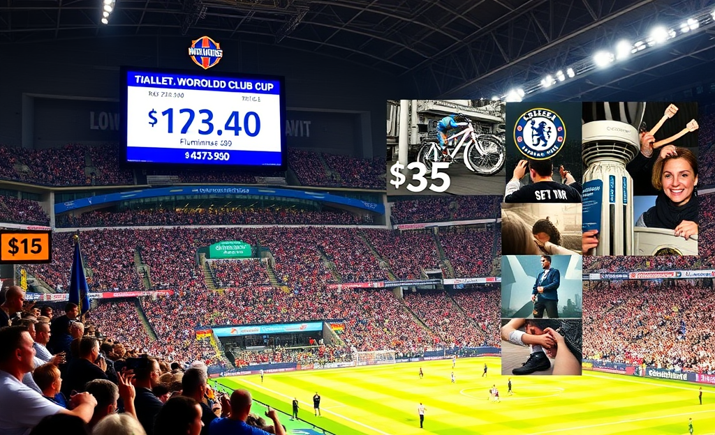 Imagem do ingresso para a semifinal do Mundial de Clubes entre Fluminense e Chelsea com desconto significativo.