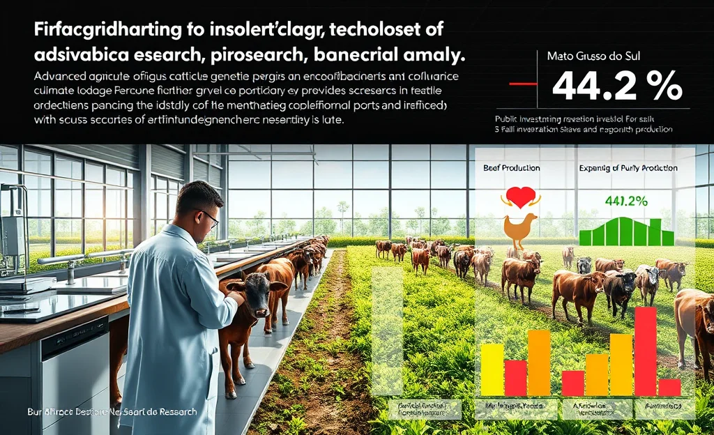 Investimentos em ciência e tecnologia para o agronegócio de Mato Grosso do Sul, focando na sustentabilidade e competitividade da produção de carne.