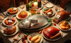 Análise dos preços dos itens da Ceia de Natal em 2025 com destaque para os aumentos significativos e as quedas de preços.