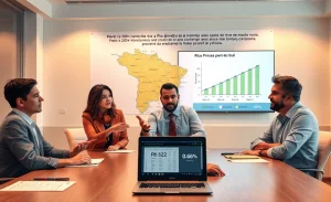 Reunião sobre a queda dos preços do arroz e suas consequências para a agricultura.