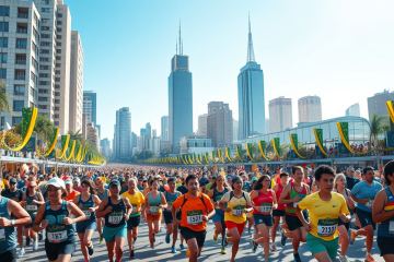 Imagem de corredores participando da Corrida Internacional de São Silvestre.