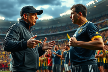 Desentendimento entre torcedor e técnico do Corinthians após empate na final da Copa do Brasil.