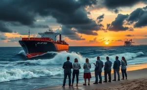 Intercepção de navio petroleiro e aumento nos preços do petróleo, destacando tensões geopolíticas e mercado global.