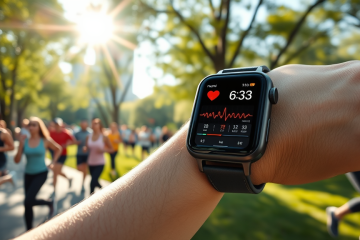 Imagem de smartwatches avançados com funcionalidades de monitoramento de saúde que podem salvar vidas.