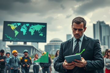 Gráfico mostrando a desaceleração do PIB e seu impacto na economia