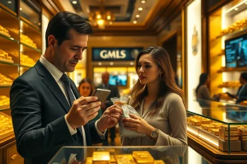 Imagem representativa do aumento no valor do ouro, destacando as tensões geopolíticas e a demanda crescente por ativos seguros.