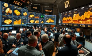 Gráfico mostrando a alta do preço do ouro devido a incertezas econômicas e geopolíticas.