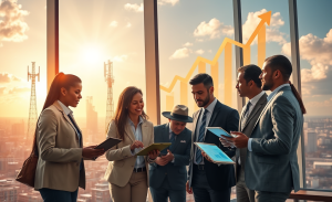 Crescimento do setor de telecomunicações no Brasil, gerando empregos qualificados e impulsionando a economia.