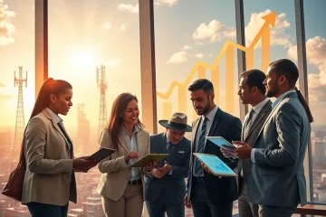 Crescimento do setor de telecomunicações no Brasil, gerando empregos qualificados e impulsionando a economia.