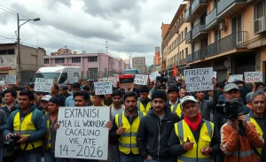 Transportistas manifestam seu descontentamento frente à crescente violência e extorsões em suas atividades.