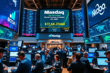 Imagem representativa do IPO do Banco Digital PicPay na Nasdaq, destacando a expectativa de levantar US$ 434,3 milhões com a oferta de ações.