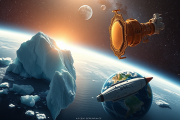 Imagens do cosmos e da Terra captadas por telescópios e satélites, incluindo o iceberg A23a e as missões espaciais Artemis.