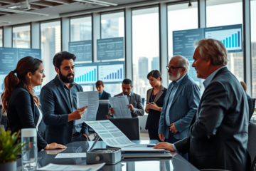 Funcionários avaliando Programas de Demissão Voluntária e seus impactos na carreira.