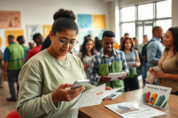 Trabalhadores utilizando o saque do FGTS para quitar dívidas e melhorar a situação financeira.
