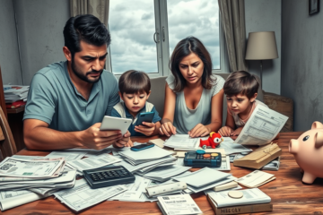 Gráfico representando o endividamento das famílias brasileiras e seus impactos na economia.