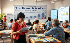 Imagem do Novo Desenrola Brasil, um programa para ajudar cidadãos a renegociarem suas dívidas com grandes descontos.