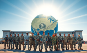 A relação entre a supremacia militar dos EUA e o valor do dólar como moeda de reserva global.