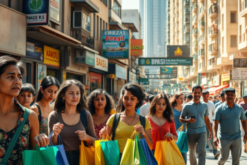 Crescimento do PIB do Brasil com foco em desafios econômicos e sustentabilidade.