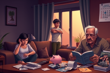 Infográfico sobre o impacto dos problemas financeiros na saúde mental dos brasileiros, mostrando estatísticas e a relação entre dívidas e bem-estar emocional.